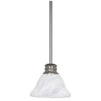  Empire Mini-Pendant Pendant Light - Brushed Nickel / Alabaster