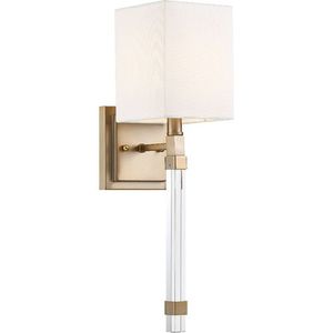 N606681 Tompson 1 Bulb Wall Sconce - Burnished Brass / White N606681 Tompson 1 Bulb Wall Sconce - Burnished Brass / White