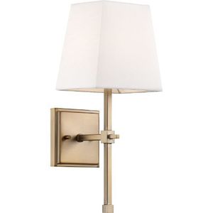 N606707 Highline 1 Bulb Wall Sconce - Burnished Brass / White N606707 Highline 1 Bulb Wall Sconce - Burnished Brass / White