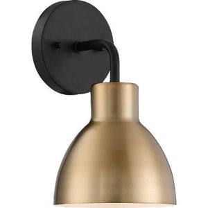 N606791 Sloan 1 Bulb Wall Sconce - Matte Black / Burnished Brass N606791 Sloan 1 Bulb Wall Sconce - Matte Black / Burnished Brass