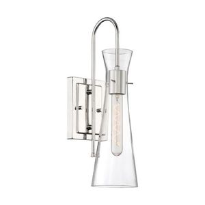 N606867 Bahari 1 Bulb Wall Sconce - Polished Nickel N606867 Bahari 1 Bulb Wall Sconce - Polished Nickel