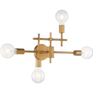 N606871 Delphi 4 or More Bulb Bathroom Lighting - Aged Gold