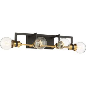 N606974 Intention 4 or More Bulb Bathroom Lighting - Warm Brass / Black