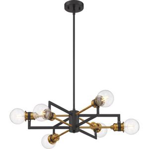 N606976 Intention Entrance / Foyer Pendant Light - Warm Brass / Black