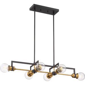 N606977 Intention Linear Pendant Pendant Light - Warm Brass / Black