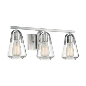 N607113 Skybridge 3 Bulb Bathroom Lighting - Brushed Nickel N607113 Skybridge 3 Bulb Bathroom Lighting - Brushed Nickel