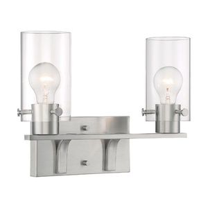 N607172 Sommerset 2 Bulb Bathroom Lighting - Brushed Nickel N607172 Sommerset 2 Bulb Bathroom Lighting - Brushed Nickel