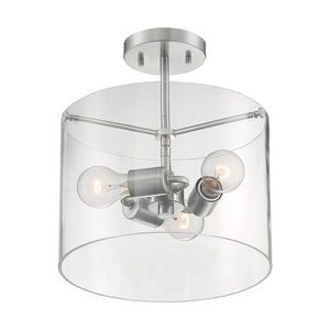 N607178 Sommerset Semi Flush Mount Ceiling Light - Brushed Nickel N607178 Sommerset Semi Flush Mount Ceiling Light - Brushed Nickel