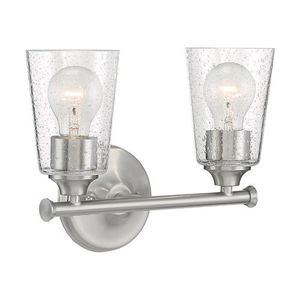 N607182 Bransel 2 Bulb Bathroom Lighting - Brushed Nickel