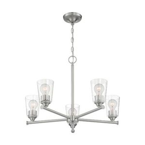 N607185 Bransel Mid Sized Chandelier Chandelier - Brushed Nickel