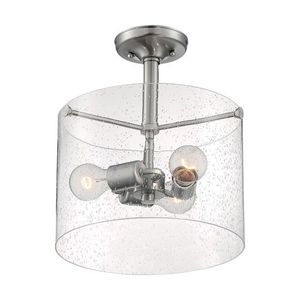 N607188 Bransel Semi Flush Mount Ceiling Light - Brushed Nickel