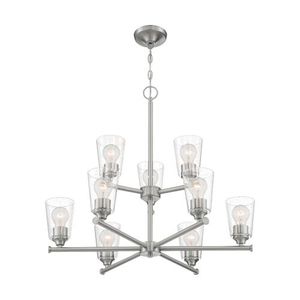 N607189 Bransel Mid Sized Chandelier Chandelier - Brushed Nickel