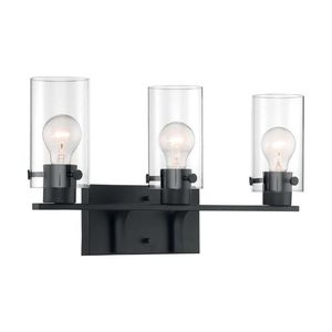 N607273 Sommerset 3 Bulb Bathroom Lighting - Matte Black N607273 Sommerset 3 Bulb Bathroom Lighting - Matte Black