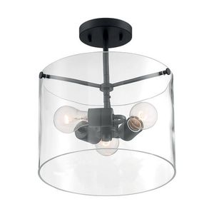 N607278 Sommerset Semi Flush Mount Ceiling Light - Matte Black N607278 Sommerset Semi Flush Mount Ceiling Light - Matte Black