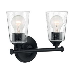 N607282 Bransel 2 Bulb Bathroom Lighting - Matte Black N607282 Bransel 2 Bulb Bathroom Lighting - Matte Black