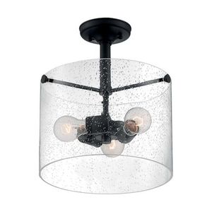 N607288 Bransel Semi Flush Mount Ceiling Light - Matte Black N607288 Bransel Semi Flush Mount Ceiling Light - Matte Black