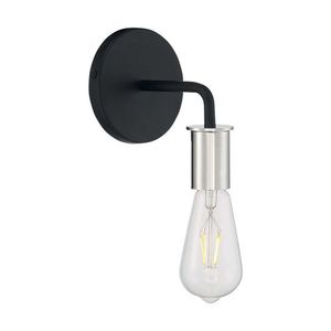 N607351 Ryder 1 Bulb Wall Sconce - Black / Polished Nickel N607351 Ryder 1 Bulb Wall Sconce - Black / Polished Nickel