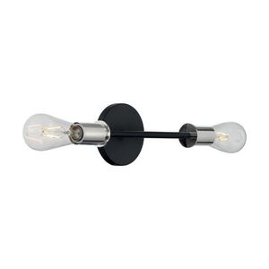 N607352 Ryder 2 Bulb Bathroom Lighting - Black / Polished Nickel N607352 Ryder 2 Bulb Bathroom Lighting - Black / Polished Nickel