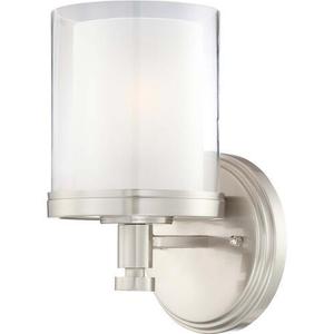 N604641 Decker 1 Bulb Wall Sconce - Brushed Nickel