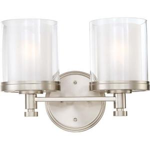 N604642 Decker 2 Bulb Bathroom Lighting - Brushed Nickel