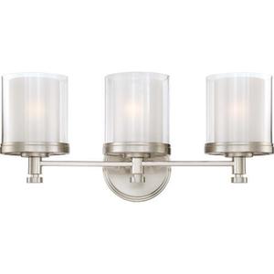 N604643 Decker 3 Bulb Bathroom Lighting - Brushed Nickel