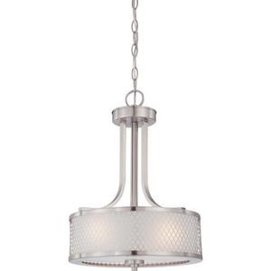 N604686 Fusion Drum Pendant Pendant Light - Brushed Nickel