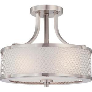 N604692 Fusion Semi Flush Mount Ceiling Light - Brushed Nickel