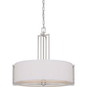 N604756 Gemini Drum Pendant Pendant Light - Brushed Nickel