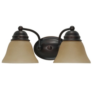 N601271 Empire 2 Bulb Bathroom Lighting - Mahogany Bronze / Champagne