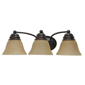 N601272 Empire 3 Bulb Bathroom Lighting - Mahogany Bronze / Champagne N601272 Empire 3 Bulb Bathroom Lighting - Mahogany Bronze / Champagne