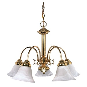 N60185 Ballerina Mid Sized Chandelier Chandelier - Polished Brass / Alabaster