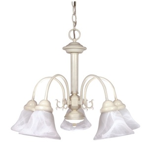 N60187 Ballerina Mid Sized Chandelier Chandelier - Textured White / Alabaster