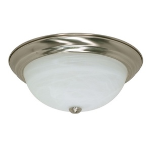 N60199 Flush Dome Flush Mount Ceiling Light - Brushed Nickel / Alabaster N60199 Flush Dome Flush Mount Ceiling Light - Brushed Nickel / Alabaster