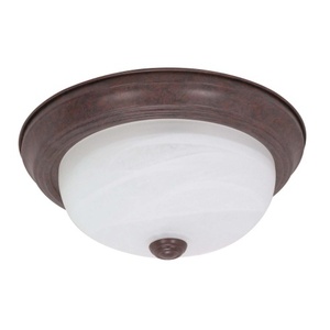 N60205 Flush Dome Flush Mount Ceiling Light - Old Bronze / Alabaster N60205 Flush Dome Flush Mount Ceiling Light - Old Bronze / Alabaster