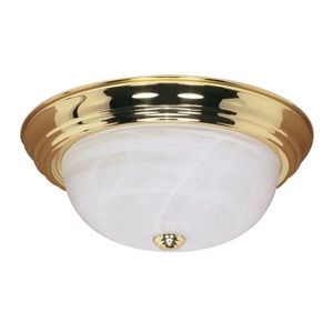 N60214 Flush Dome Flush Mount Ceiling Light - Polished Brass / Alabaster N60214 Flush Dome Flush Mount Ceiling Light - Polished Brass / Alabaster