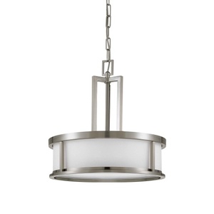 N602857 Odeon Drum Pendant Pendant Light - Brushed Nickel