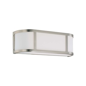 N602871 Odeon 2 Bulb Bathroom Lighting - Brushed Nickel