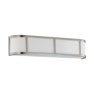 N602873 Odeon 3 Bulb Bathroom Lighting - Brushed Nickel