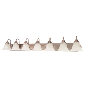 N60291 Ballerina 4 or More Bulb Bathroom Lighting - Brushed Nickel / Alabaster