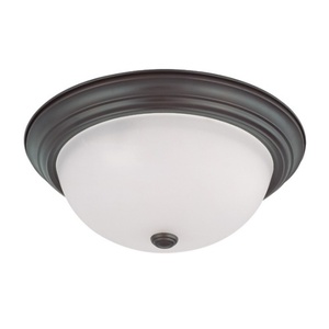 N603147 Flush Dome Flush Mount Ceiling Light - Mahogany Bronze / Frosted N603147 Flush Dome Flush Mount Ceiling Light - Mahogany Bronze / Frosted