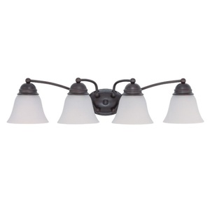N603168 Empire 4 or More Bulb Bathroom Lighting - Mahogany Bronze / Frosted N603168 Empire 4 or More Bulb Bathroom Lighting - Mahogany Bronze / Frosted