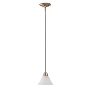 N603257 Empire Mini-Pendant Pendant Light - Brushed Nickel / Frosted