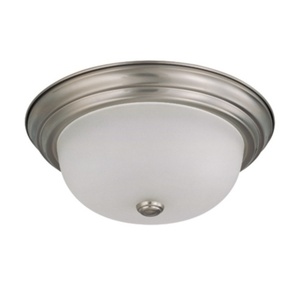 N603262 Flush Dome Flush Mount Ceiling Light - Brushed Nickel / Frosted N603262 Flush Dome Flush Mount Ceiling Light - Brushed Nickel / Frosted