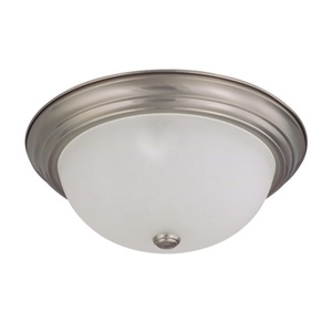 N603263 Flush Dome Flush Mount Ceiling Light - Brushed Nickel / Frosted N603263 Flush Dome Flush Mount Ceiling Light - Brushed Nickel / Frosted