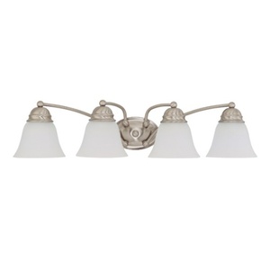 N603277 Empire 4 or More Bulb Bathroom Lighting - Brushed Nickel / Frosted