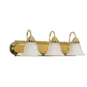 N60329 Ballerina 3 Bulb Bathroom Lighting - Polished Brass / Alabaster