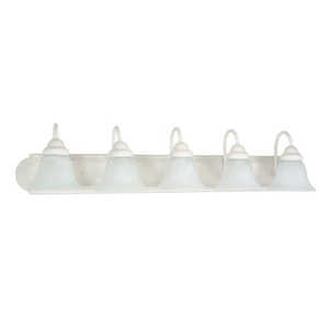 N60335 Ballerina 4 or More Bulb Bathroom Lighting - Textured White / Alabaster