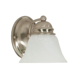 N60340 Empire 1 Bulb Wall Sconce - Brushed Nickel / Alabaster N60340 Empire 1 Bulb Wall Sconce - Brushed Nickel / Alabaster