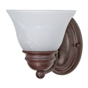 N60344 Empire 1 Bulb Wall Sconce - Old Bronze / Alabaster N60344 Empire 1 Bulb Wall Sconce - Old Bronze / Alabaster