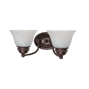 NUV60345 Empire 2 Bulb Bathroom Lighting - Old Bronze / Alabaster NUV60345 Empire 2 Bulb Bathroom Lighting - Old Bronze / Alabaster